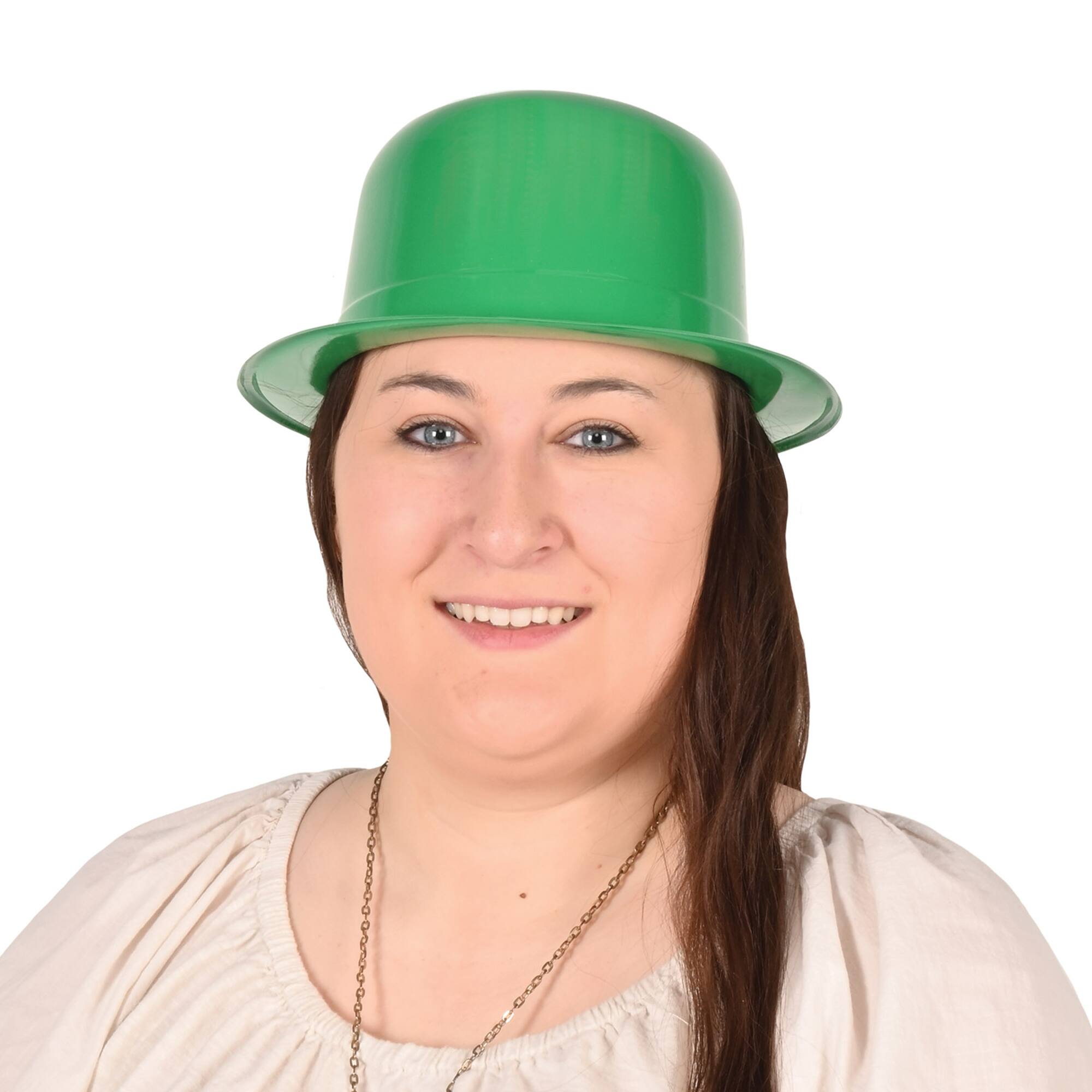 Beistle Green St Patrick's Plastic Derby Hats, 6ct.